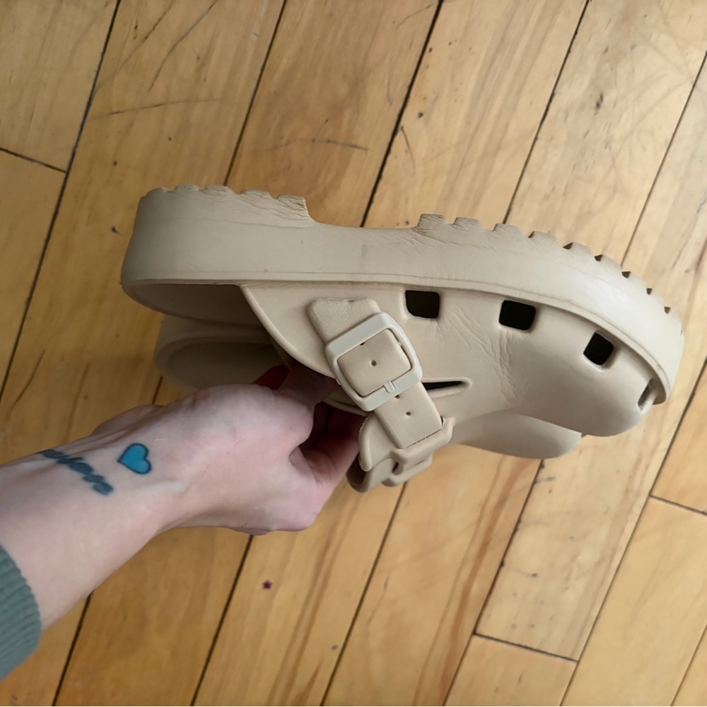 FP Movement by Free People Beige Platform Clog Sandals